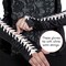 Fingerless Lace Up Gloves - Long Black Costume Elbow Arm Warmer Accessories with White Satin Laced Tie for Dress Up